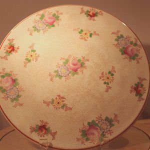 Vintage Mikori Ware hand painted rose platter